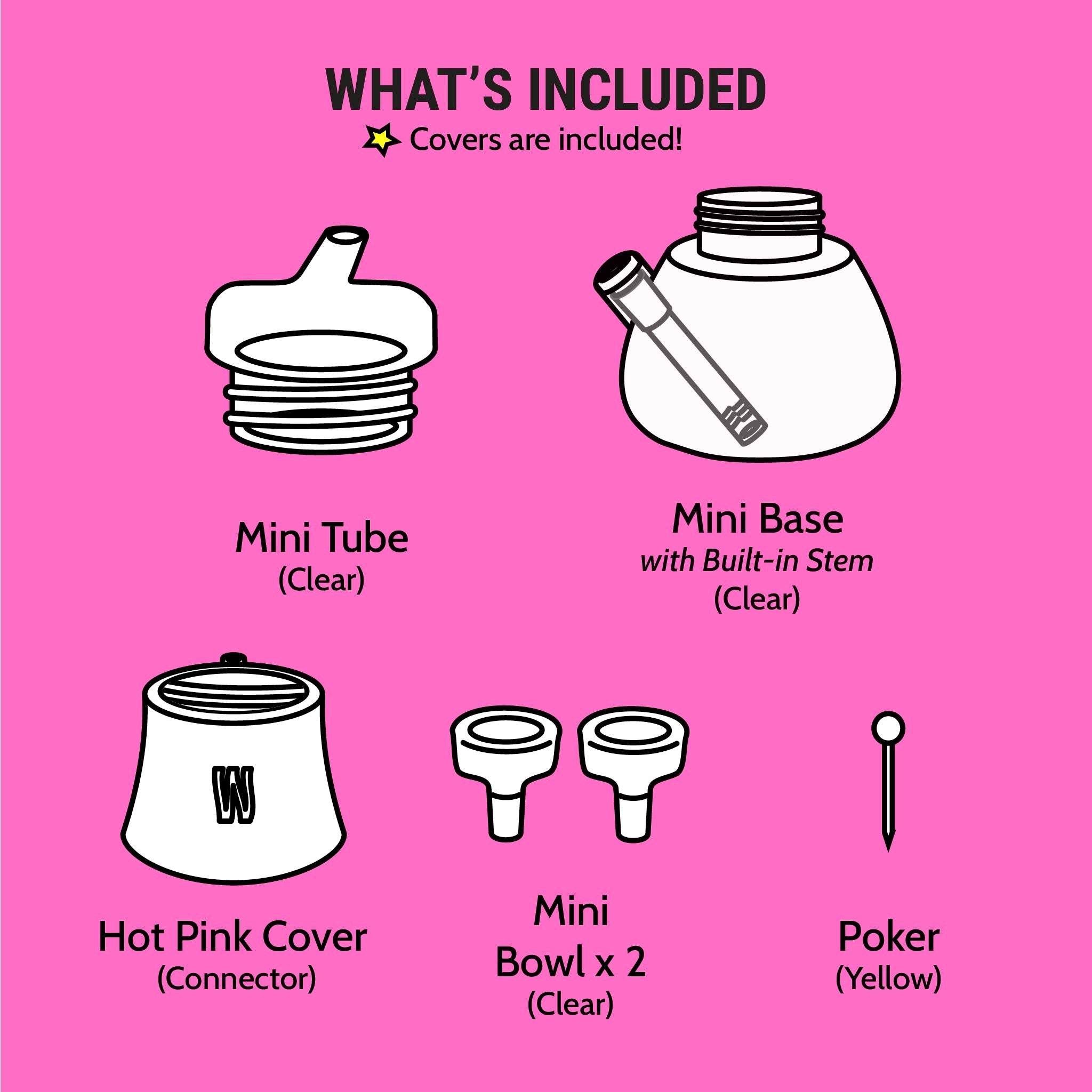 The Bubbler - Hot Pink - Discreet Smoker