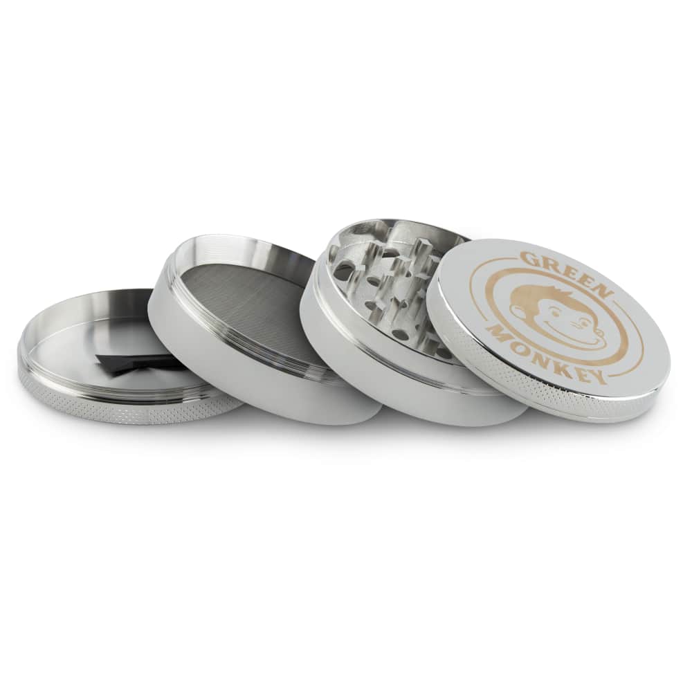 Green Monkey Grinder - Capuchin 4pc - 75mm - Discreet Smoker