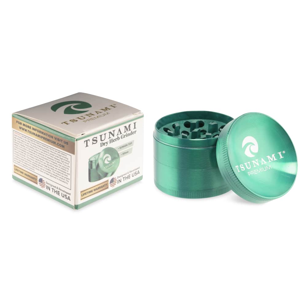 Tsunami Sunken Top 50mm 4-Piece Grinder - Discreet Smoker