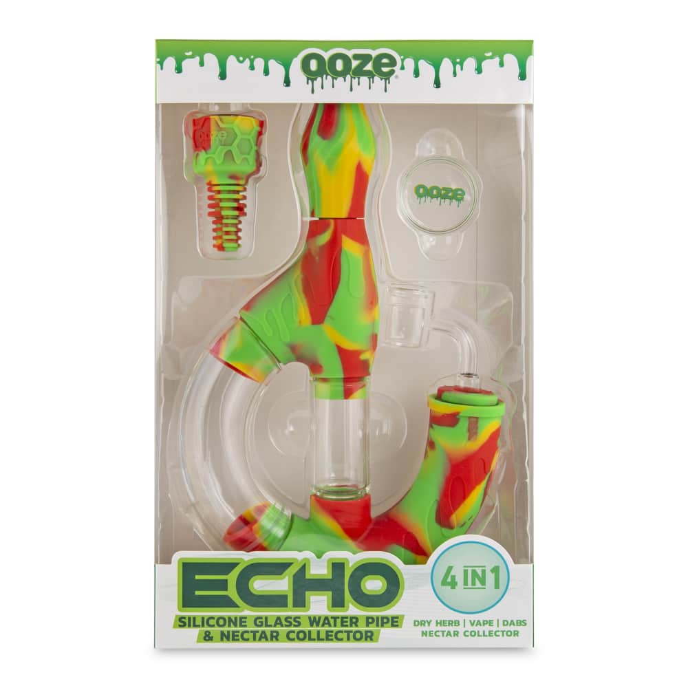 Ooze Echo Silicone Water Pipe - Discreet Smoker