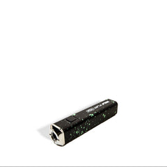 Black electronic device on a white background