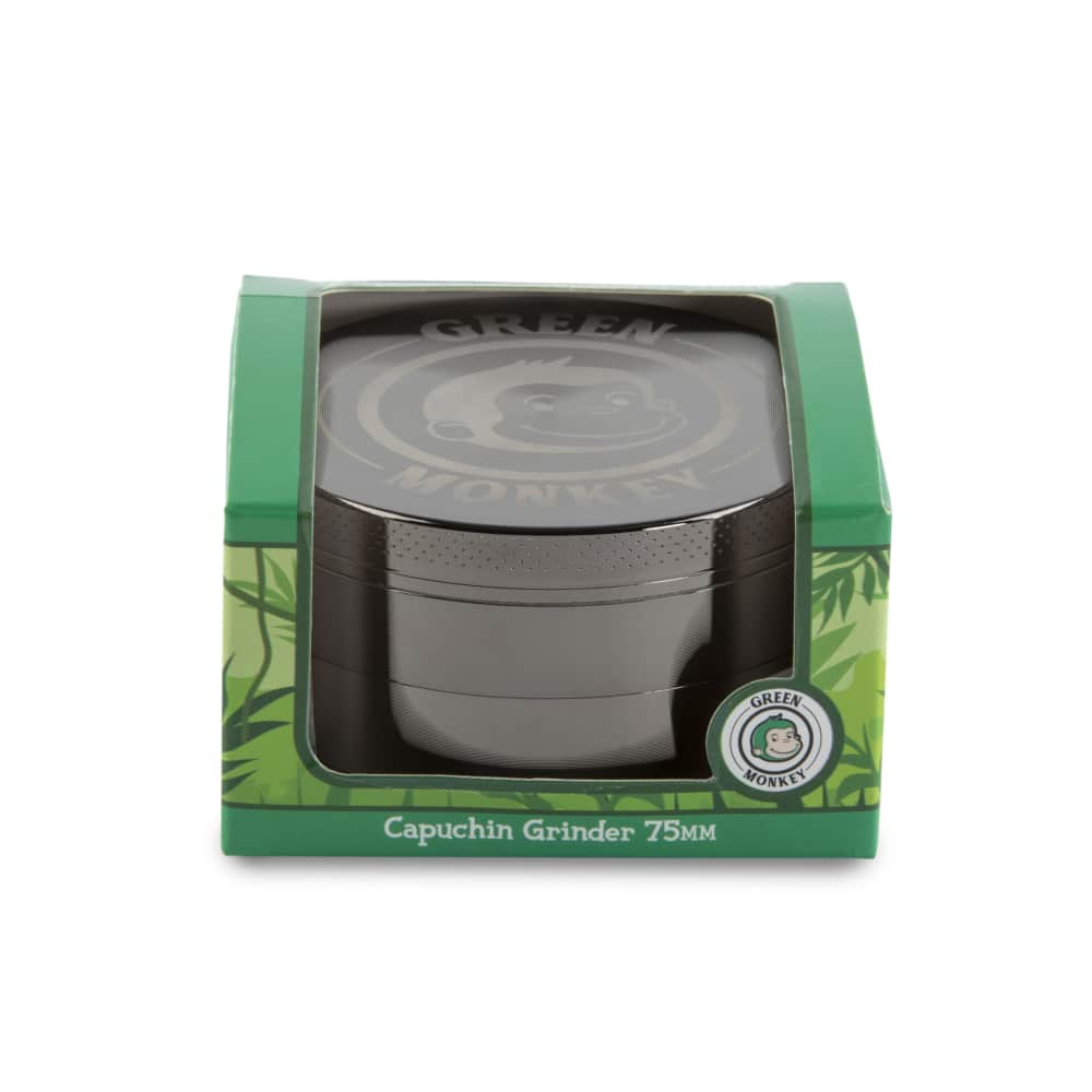 Green Monkey Grinder - Capuchin 4pc - 75mm - Discreet Smoker