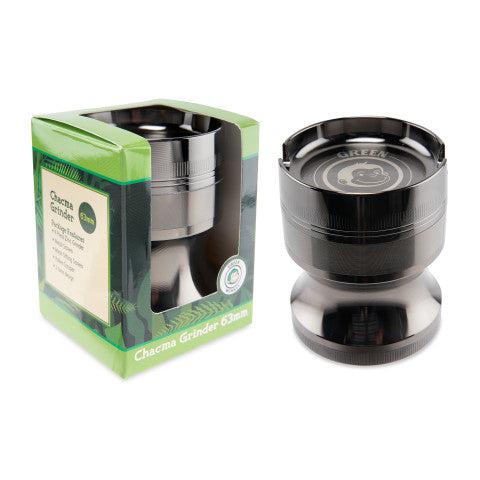 Green Monkey Grinder - Chacma 4pc with Ashtray - 63mm - Discreet Smoker