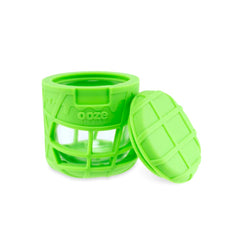 Ooze Prizm Silicone-Wrapped Glass Stash Jar - Discreet Smoker
