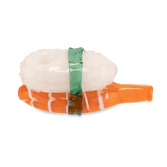 Custom Glass 5” Sushi Salmon Nigiri Hand Pipe - Discreet Smoker