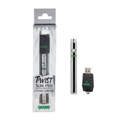 Ooze Slim Twist 510 Thread 320 mAh CBD Vape Pen Battery + USB Charger - Discreet Smoker