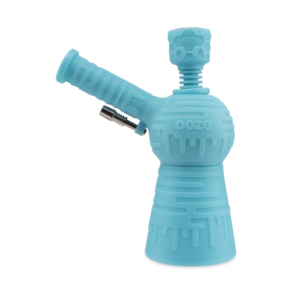 Ooze Blaster Silicone Glass 4-in-1 Hybrid Water Pipe and Dab Straw - Discreet Smoker
