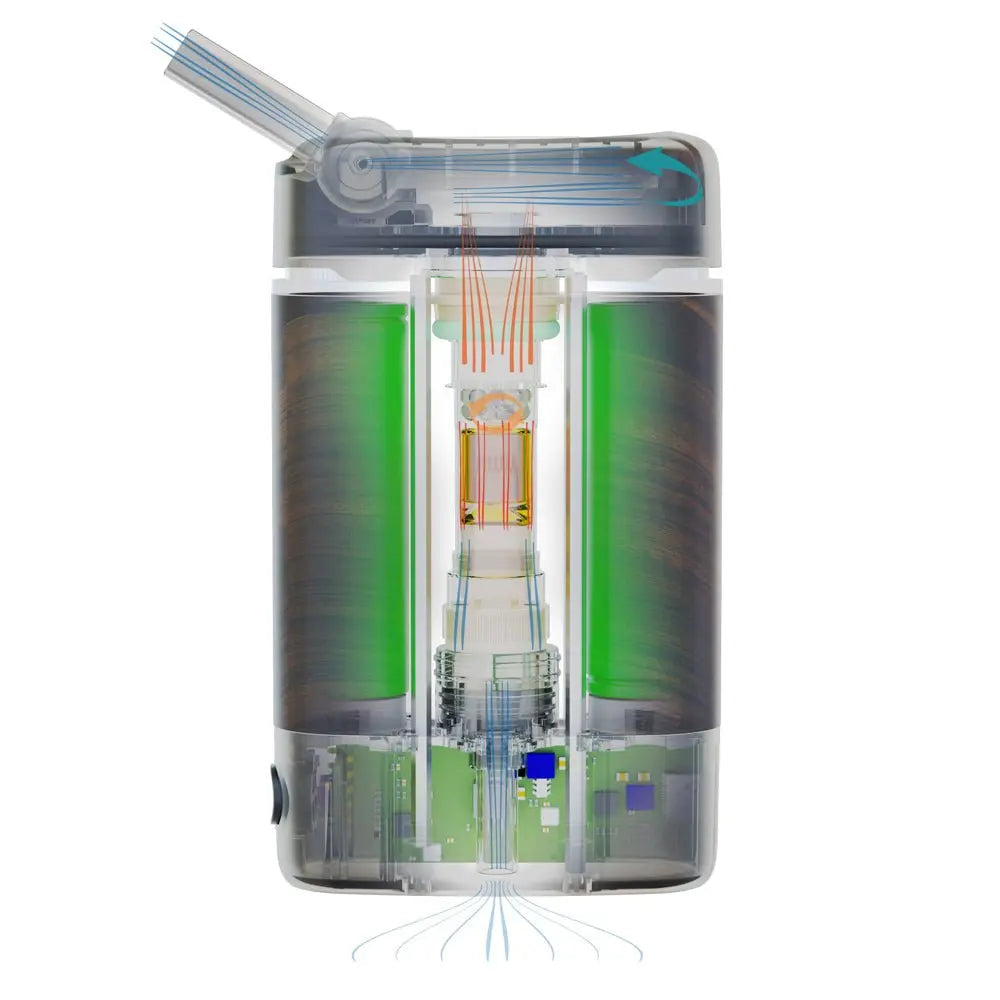 Angus Halogen Vaporizer Ruby Edition with 100W Halogen Bulb - Discreet Smoker