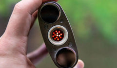 Angus Halogen Vaporizer Ruby Edition with 100W Halogen Bulb - Discreet Smoker