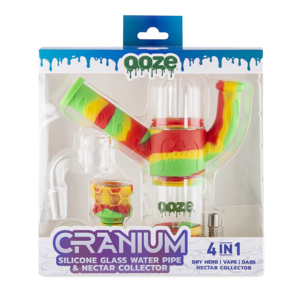 Ooze Cranium Silicone 4-in-1 Hybrid Water Pipe - Discreet Smoker