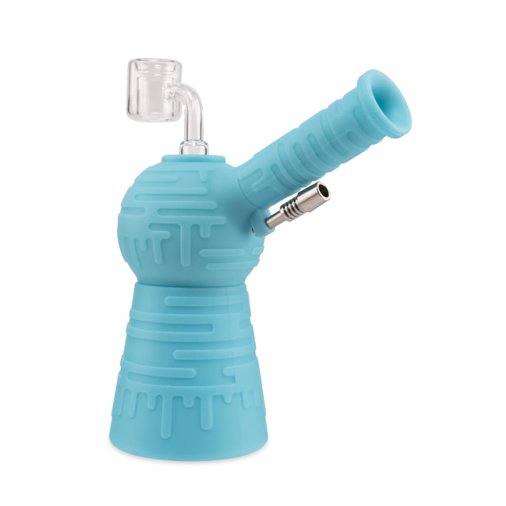 Ooze Blaster Silicone Glass 4-in-1 Hybrid Water Pipe and Dab Straw - Discreet Smoker