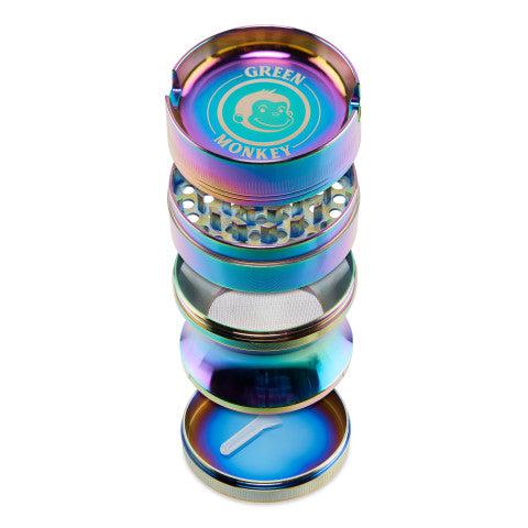 Green Monkey Grinder - Chacma 4pc with Ashtray - 63mm - Discreet Smoker