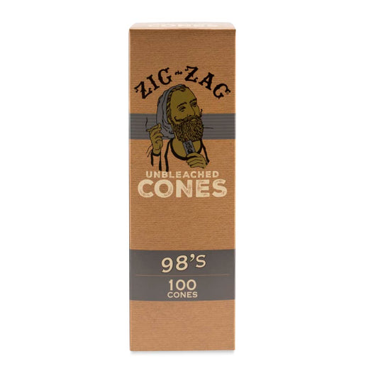 Zig Zag 98s Size Unbleached Mini Bulk Cones 100ct