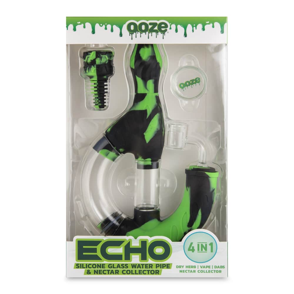 Ooze Echo Silicone Water Pipe - Discreet Smoker