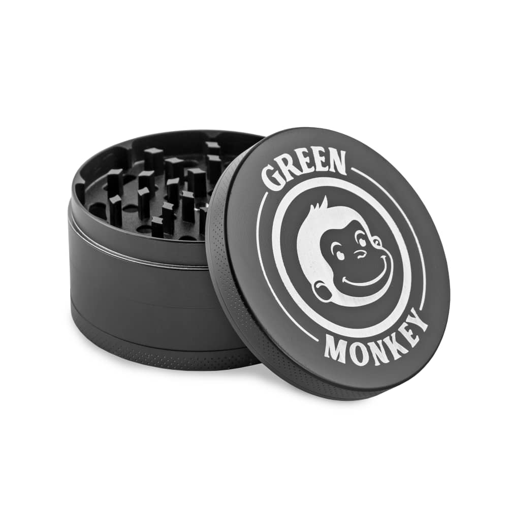 Green Monkey Grinder - Capuchin 4pc - 75mm - Discreet Smoker