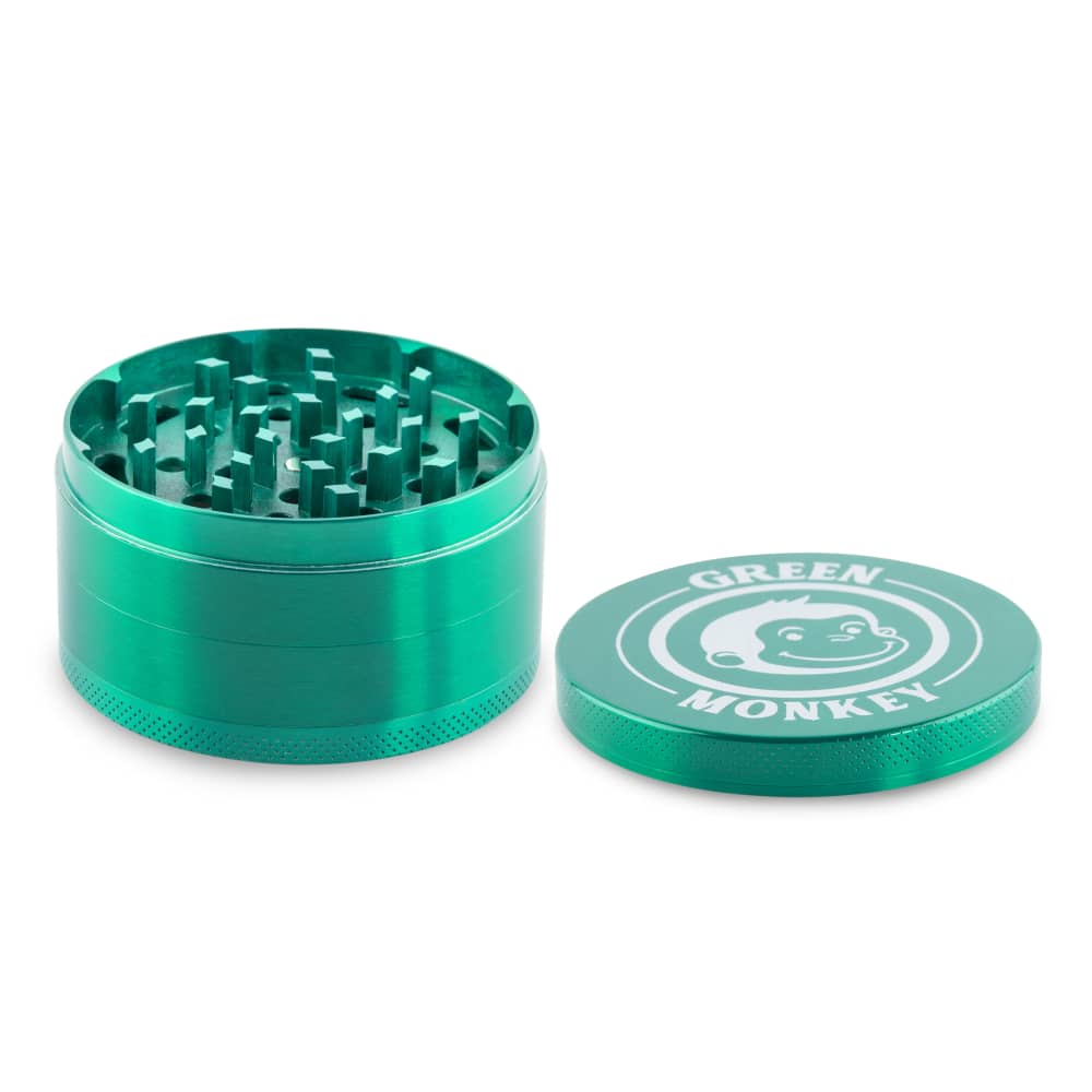 Green Monkey Grinder - Capuchin 4pc - 75mm - Discreet Smoker