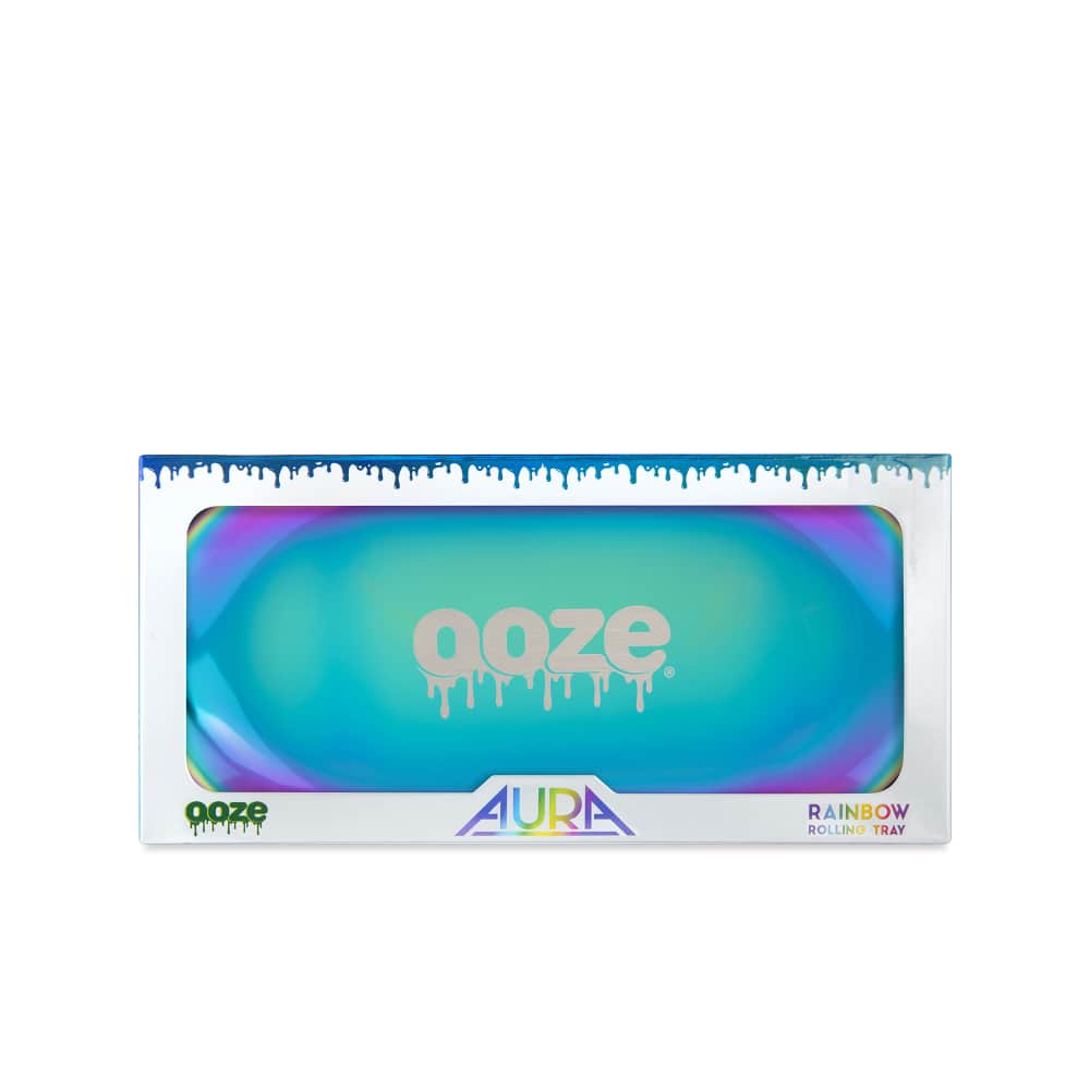 Ooze Rolling Tray - Metal - Aura - Small - Discreet Smoker