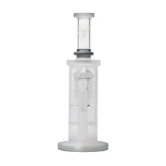 Human Grade Sacred Straight Sandblasted Glass Water Pipe - Discreet Smoker
