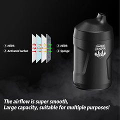 Smoke Hunter 2.0 Personal Air Purifier with Replaceable Filter Element Suitable for Travel and Indoor - Discreet Smoker