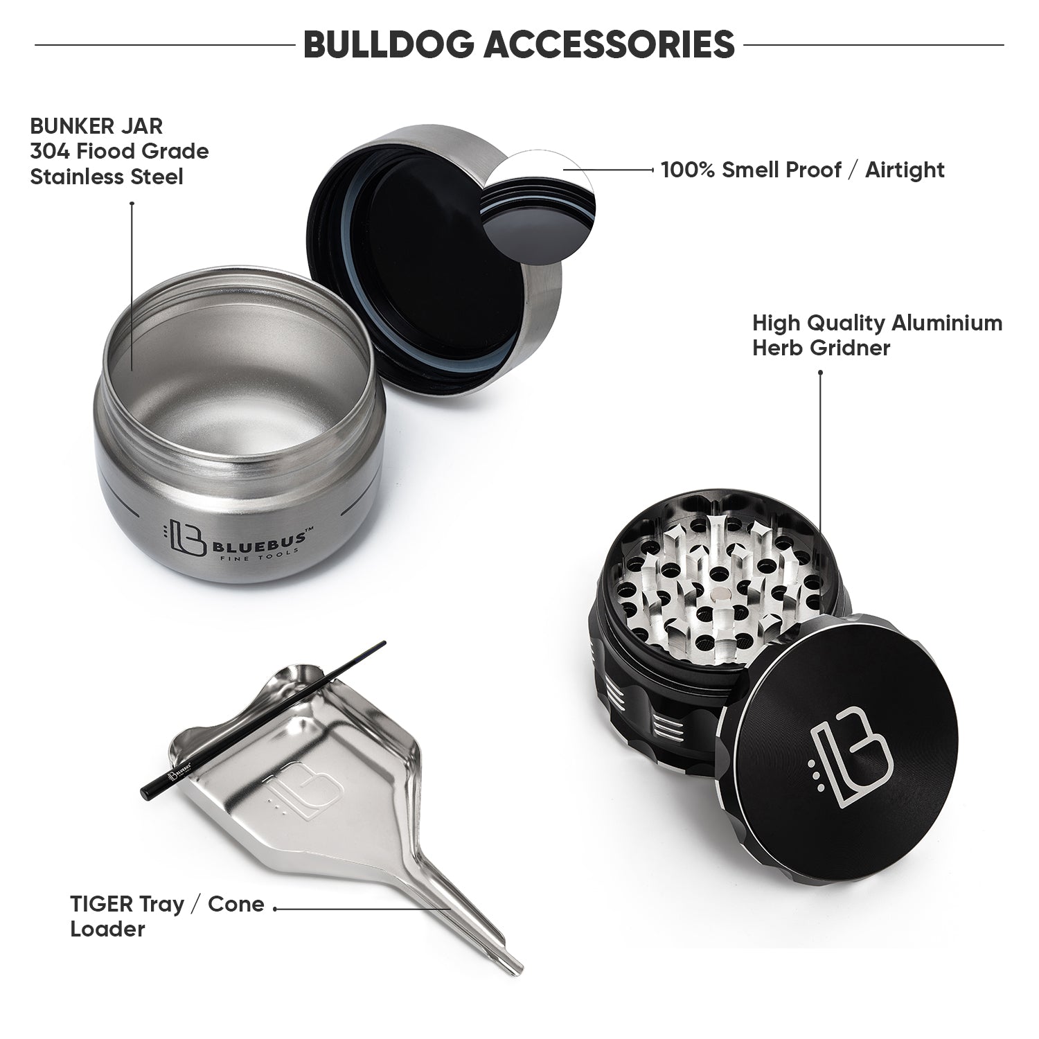 BULLDOG Smell Proof Stash Case - Discreet Smoker