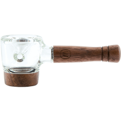 Marley Natural Spoon Pipe Natural Glass and Black Walnut - Discreet Smoker