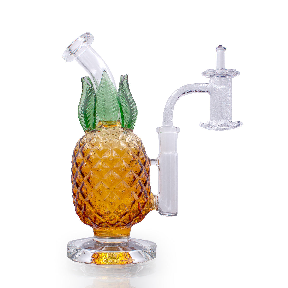 8" Tropicalia Pineapple Dab Rig - Discreet Smoker