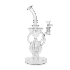 Medusa Customs 420 11.25" Recycler (Clear) - Discreet Smoker
