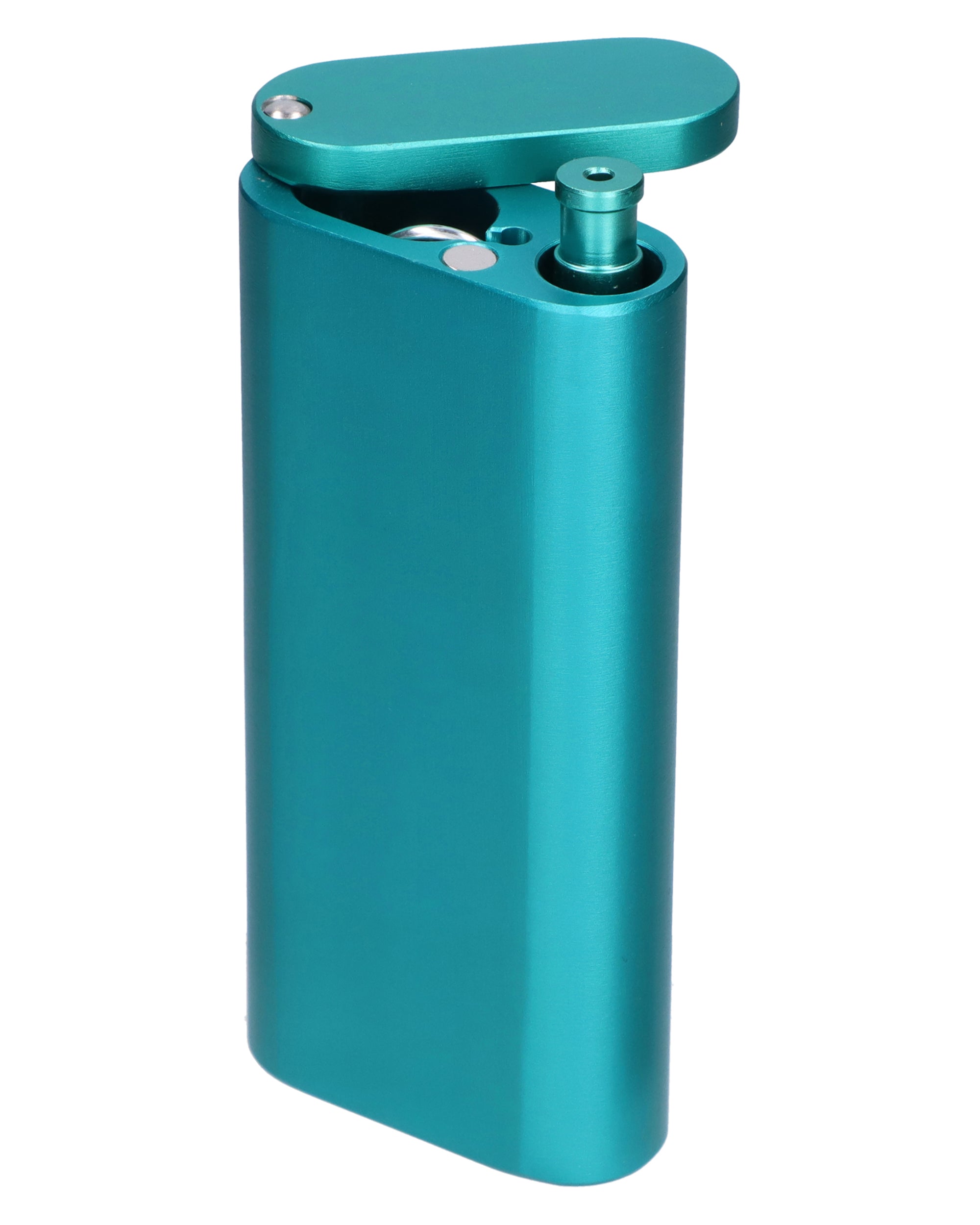 Teal Dugout w/ One Hitter - 4in. - Discreet Smoker