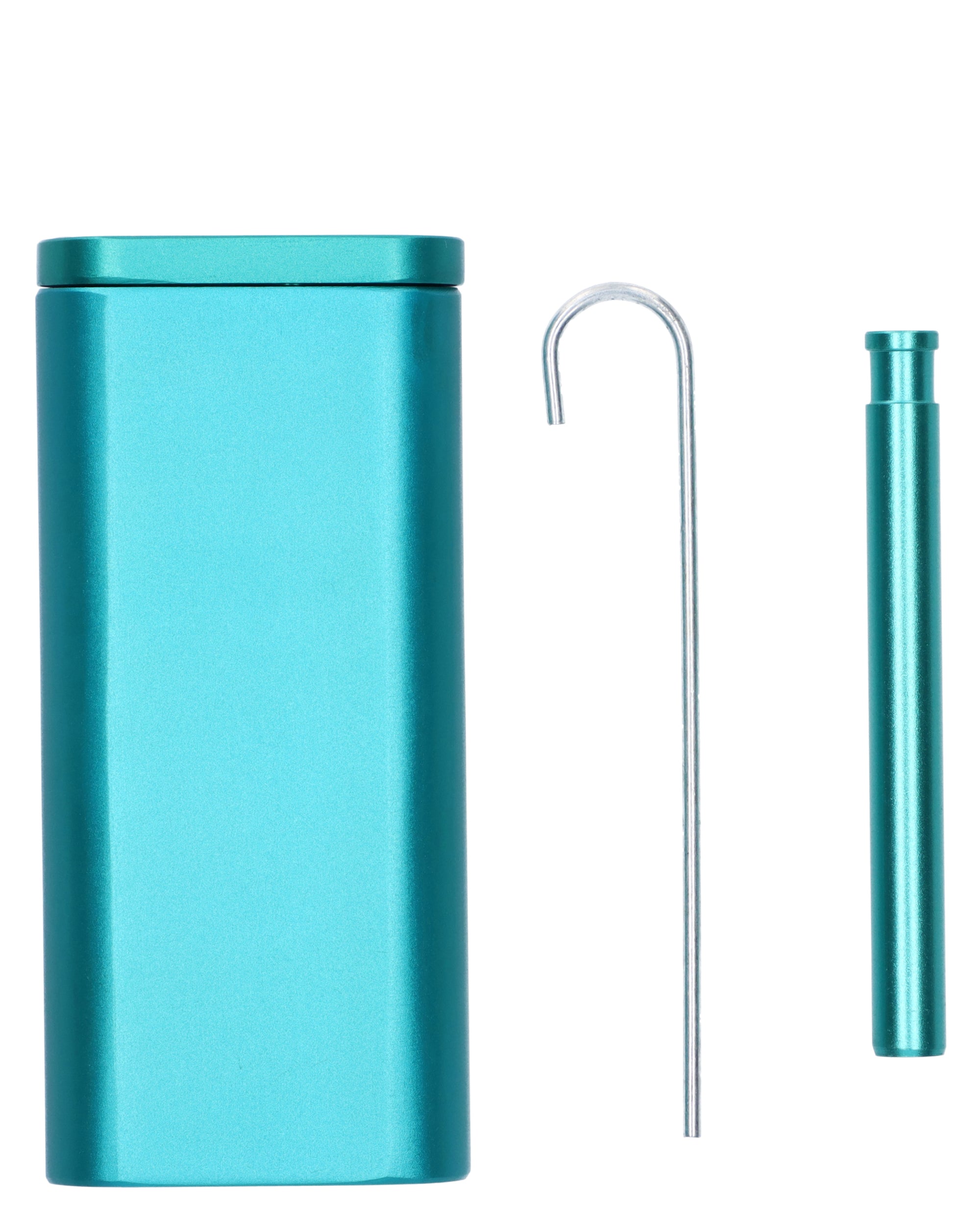 Teal Dugout w/ One Hitter - 4in. - Discreet Smoker