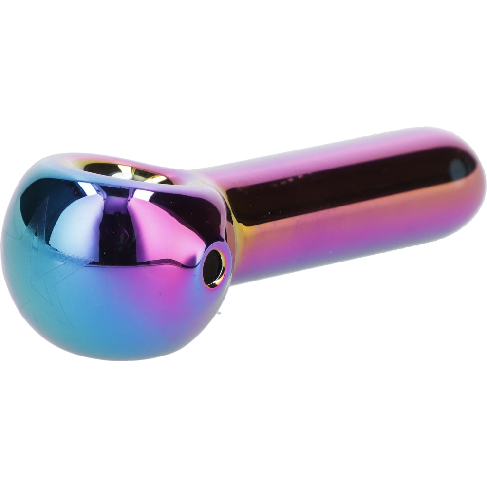 3" Rainbow Prism Fumed Spoon Hand Pipe - Discreet Smoker