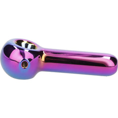 3" Rainbow Prism Fumed Spoon Hand Pipe - Discreet Smoker
