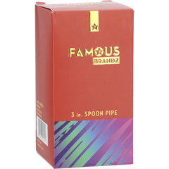 3" Rainbow Prism Fumed Spoon Hand Pipe - Discreet Smoker