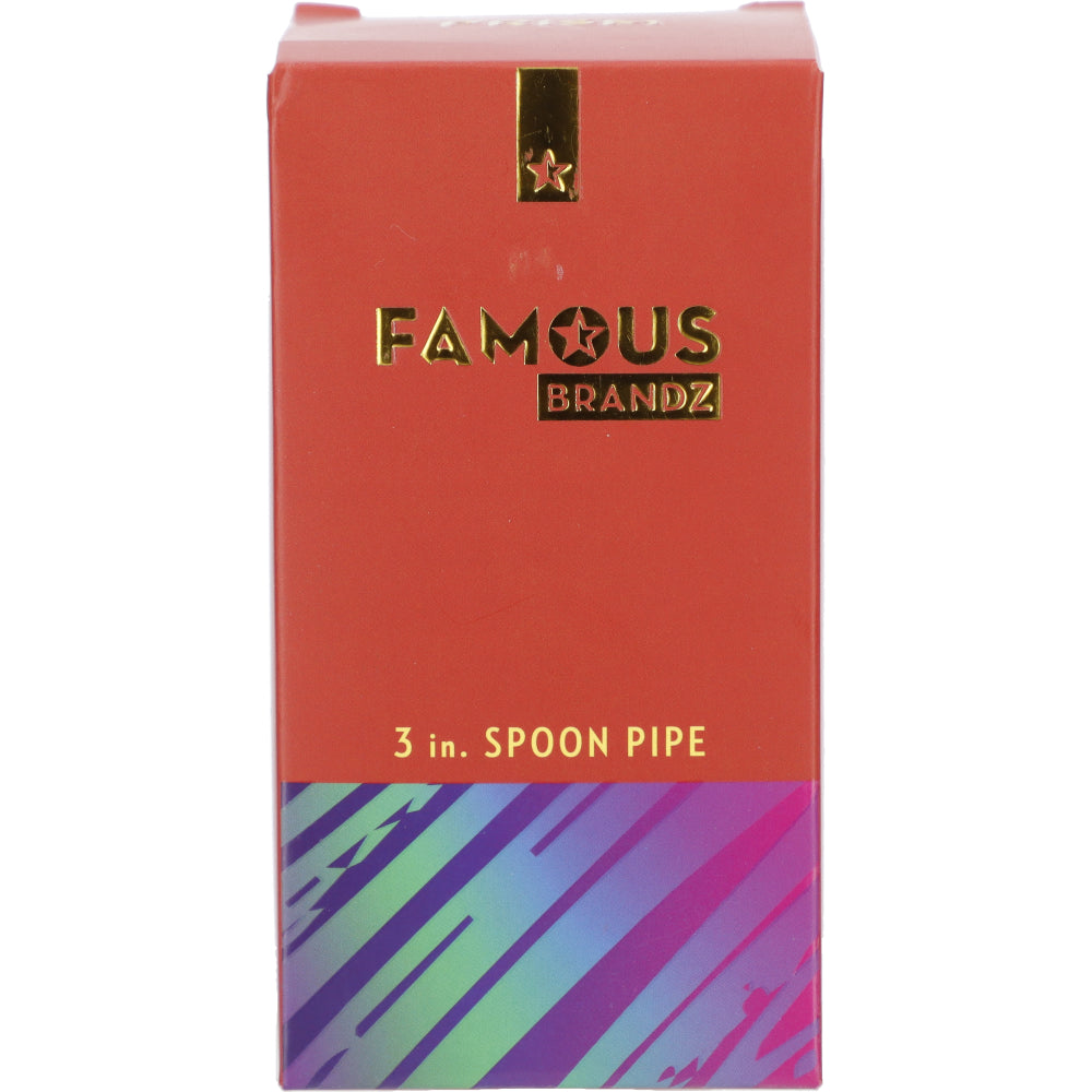 3" Rainbow Prism Fumed Spoon Hand Pipe - Discreet Smoker