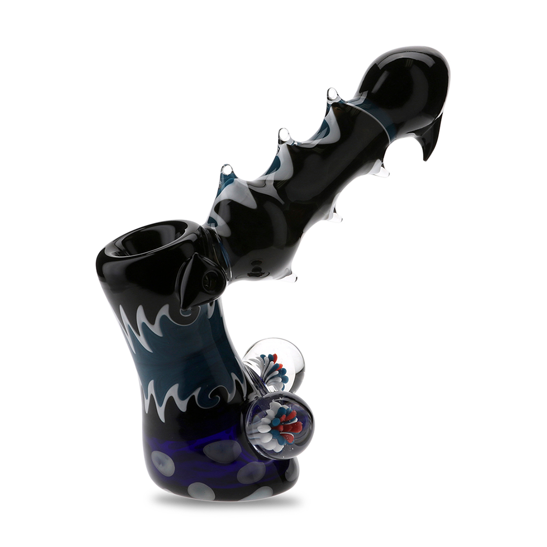 Medusa Customs 6" Angled Hammer Bubbler - Discreet Smoker