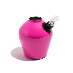 Stainless Steel Pink Glossy Bong - Discreet Smoker