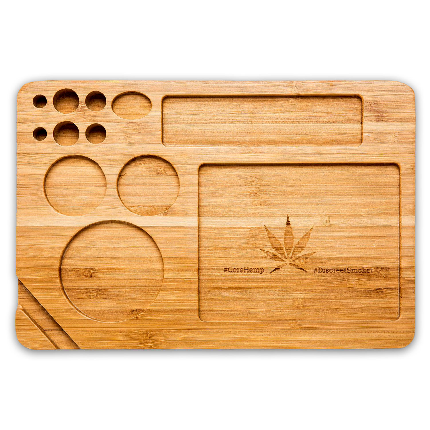 Bamboo Rolling Tray - Discreet Smoker