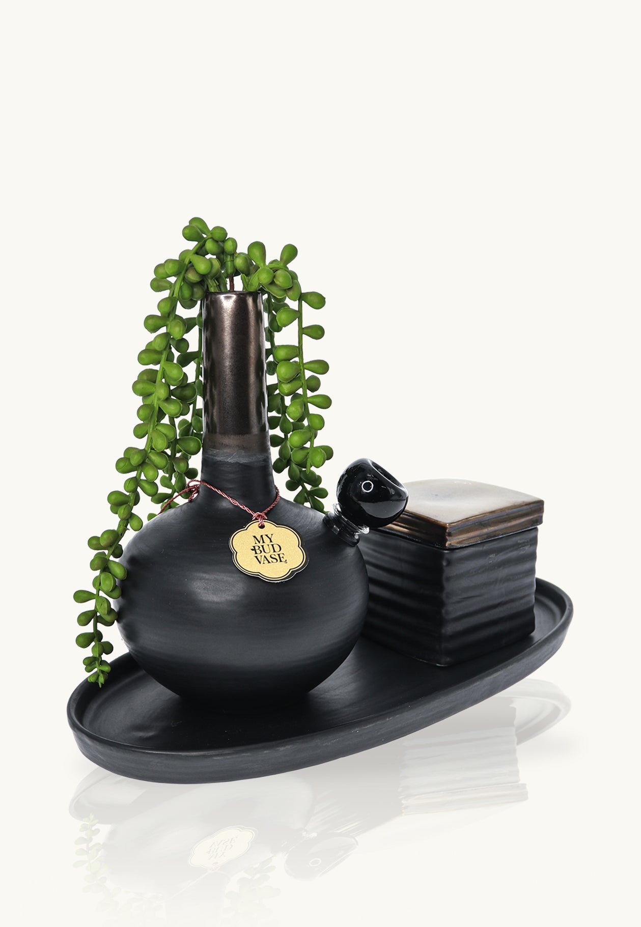 DeAngelo Vase Bong w/ Stash Jar - Discreet Smoker