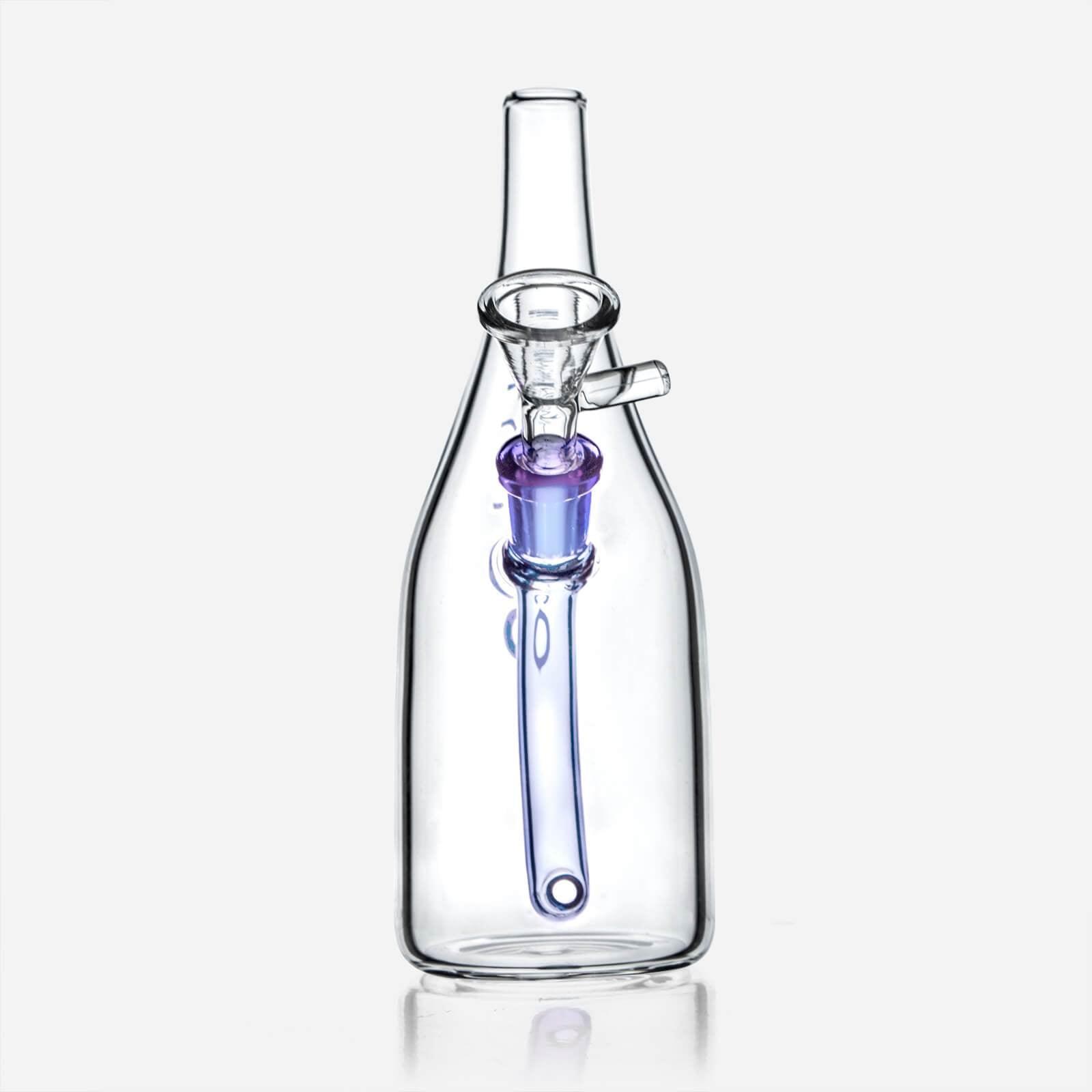 Sake Bottle Glass Water Bong - Discreet Smoker