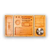 Magnetic Bamboo Rolling Tray - (Large) - Discreet Smoker