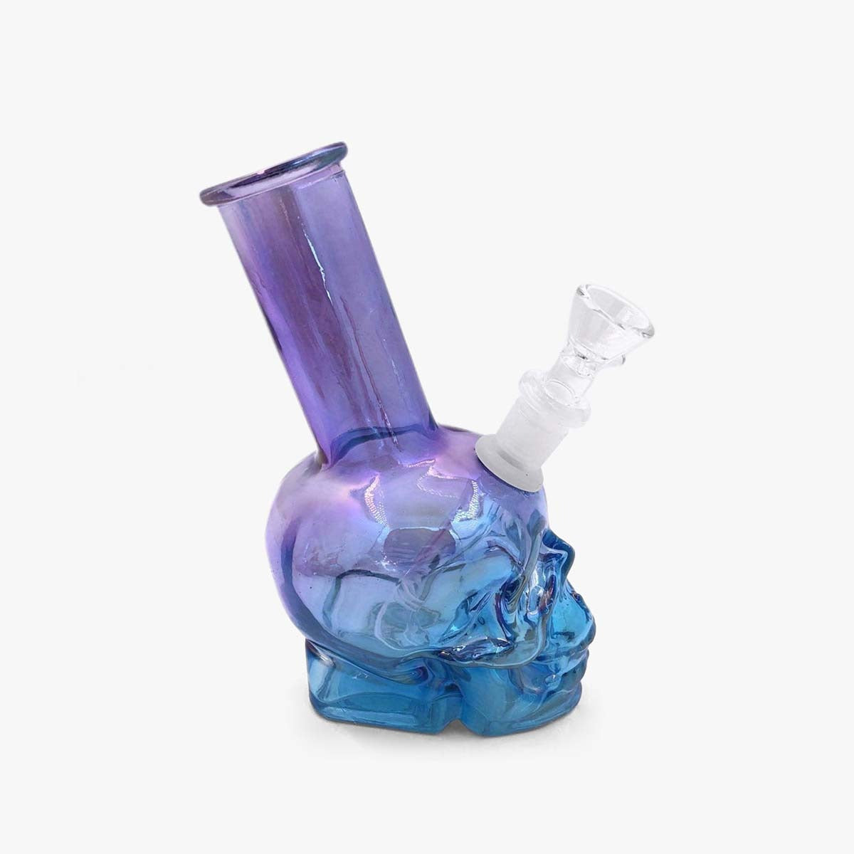 Iridescent Skull Water Bong - Discreet Smoker