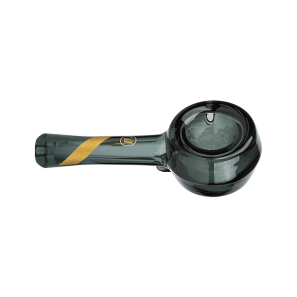 Marley Natural Spoon Pipe Smoked Glass Gold Stripe Decal - Discreet Smoker