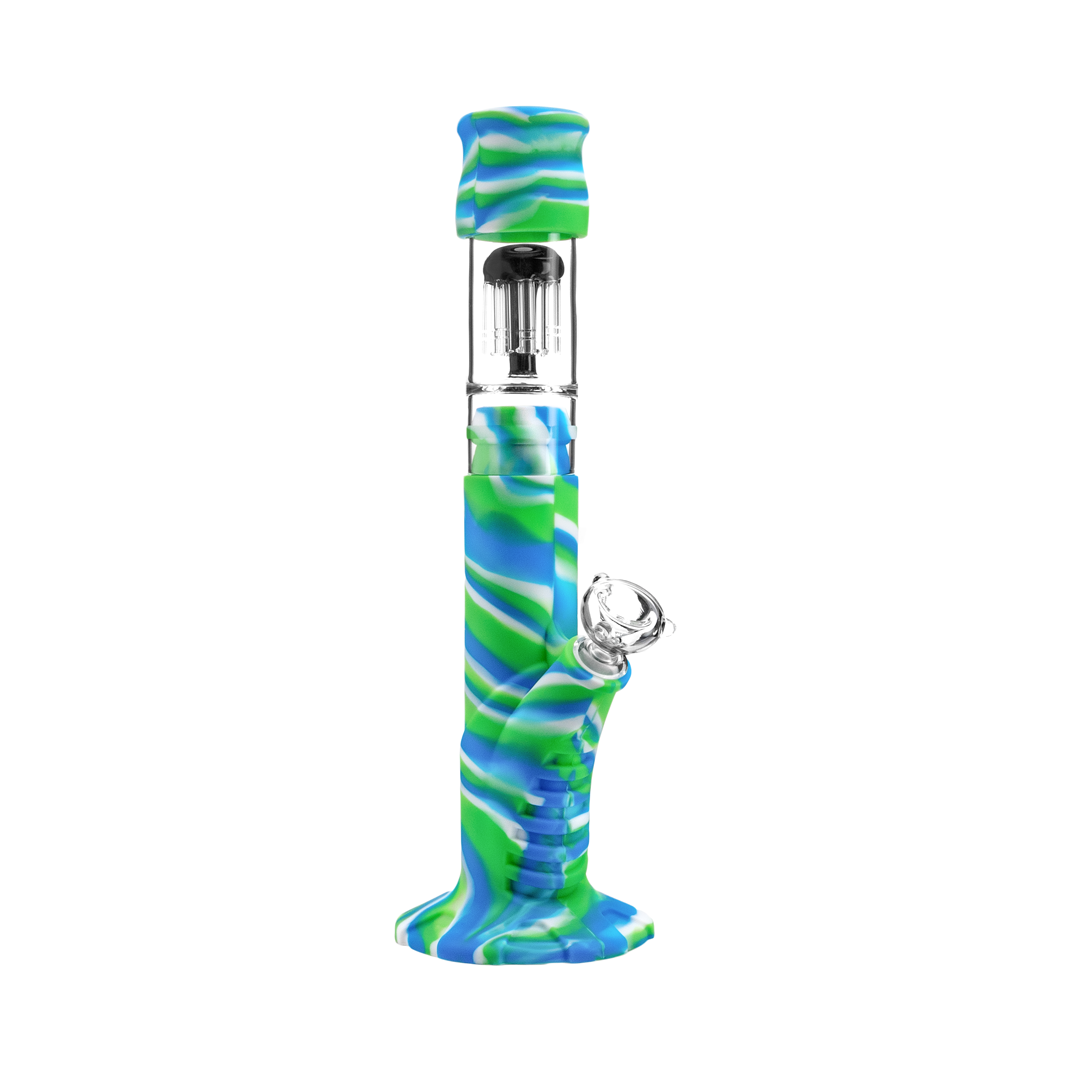 Medusa Customs Silicone Straight Tube w/Percolator - Discreet Smoker