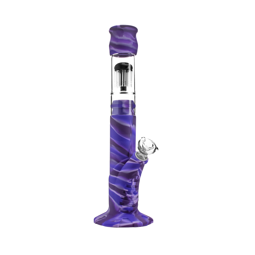 Medusa Customs Silicone Straight Tube w/Percolator - Discreet Smoker