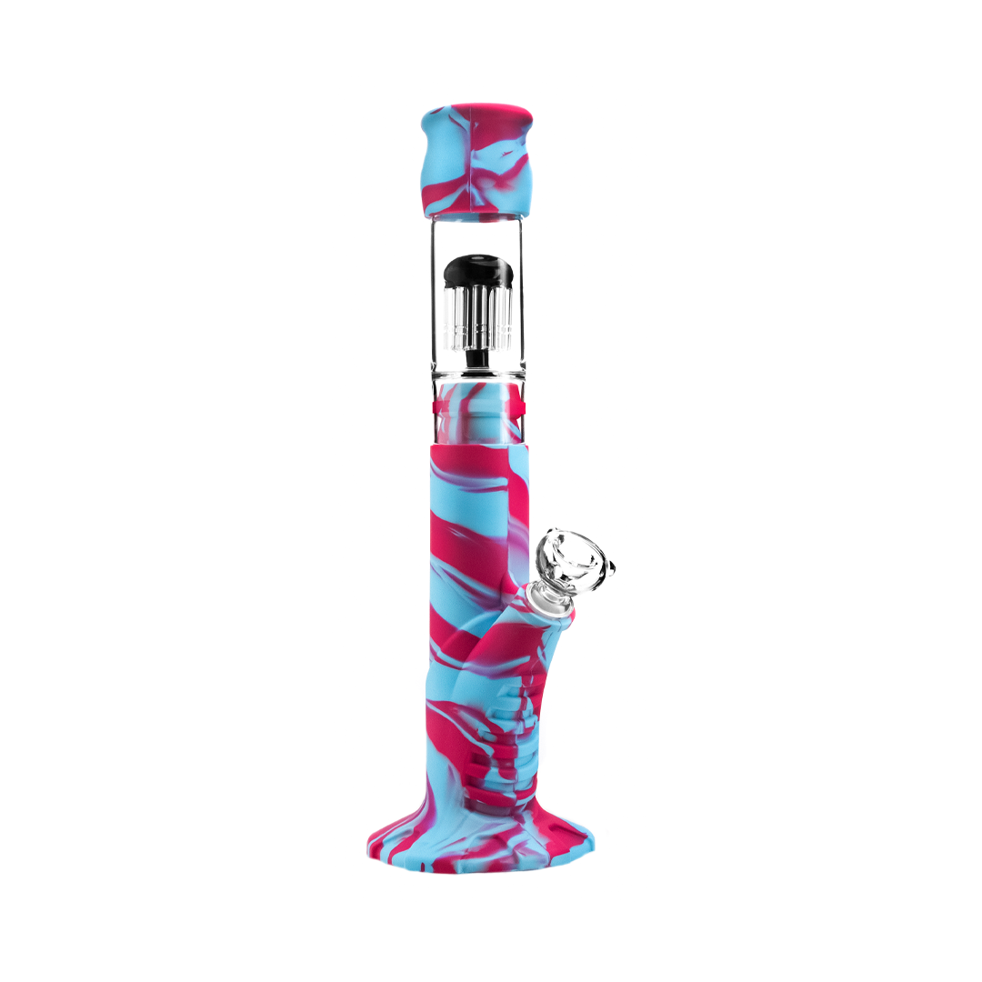 Medusa Customs Silicone Straight Tube w/Percolator - Discreet Smoker