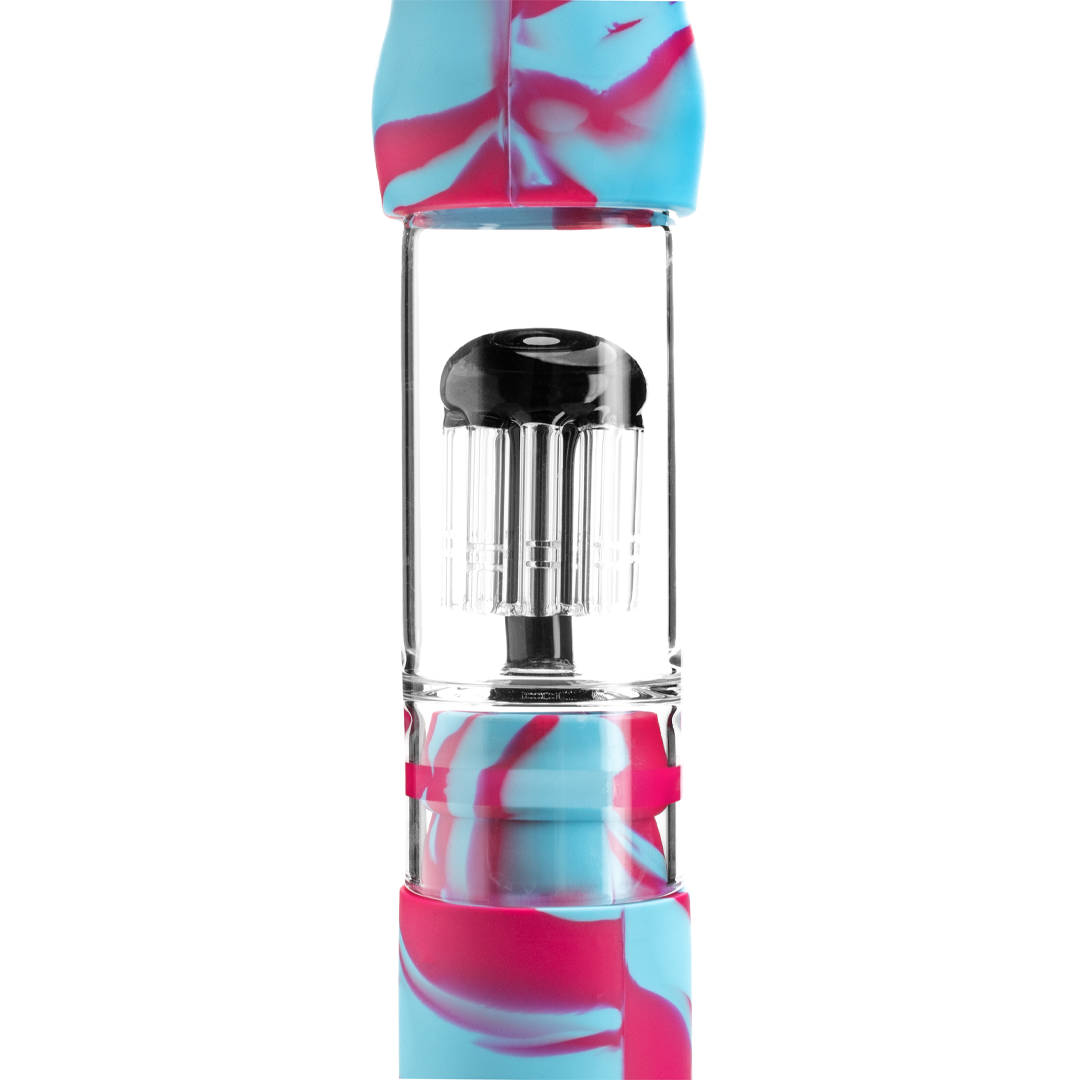 Medusa Customs Silicone Straight Tube w/Percolator - Discreet Smoker