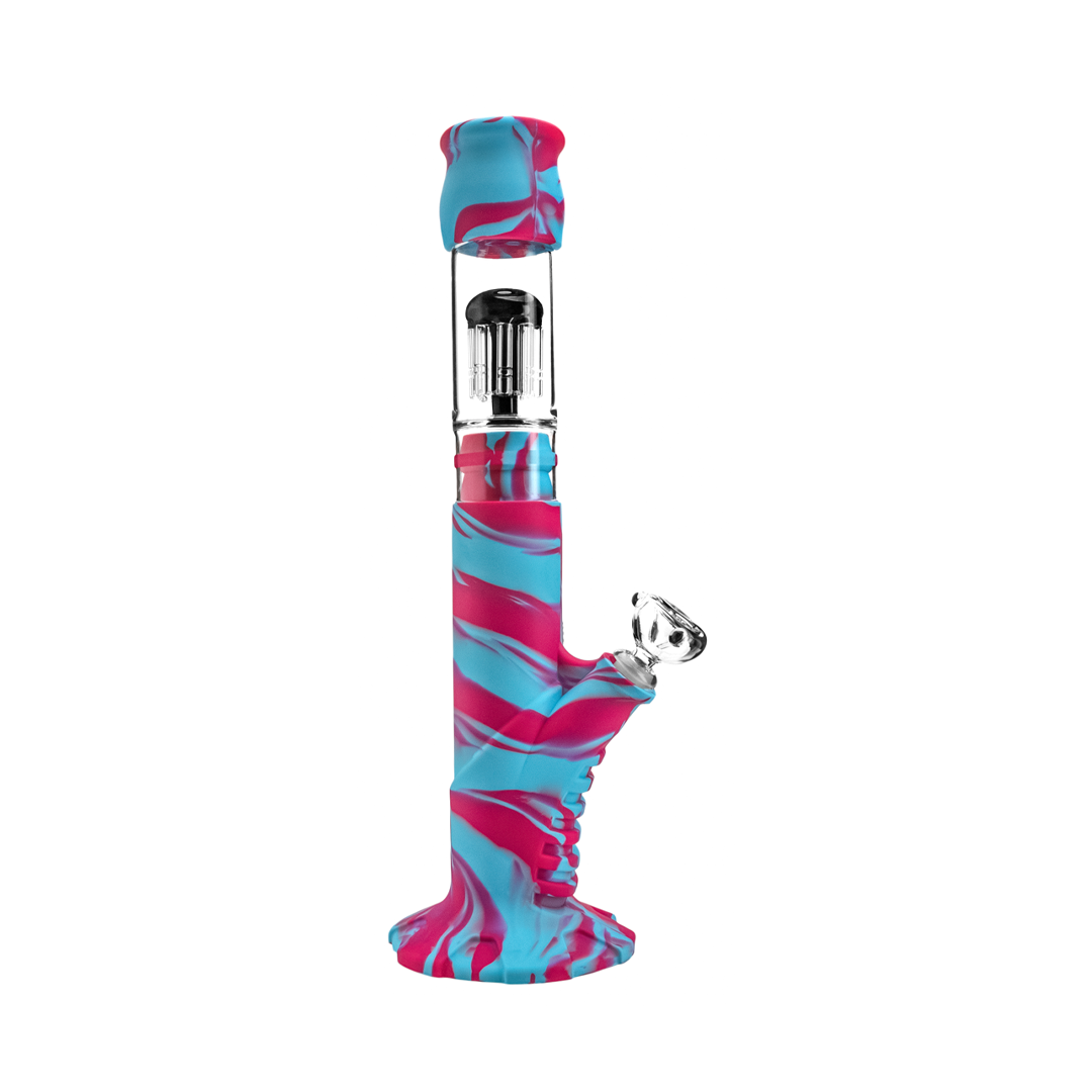 Medusa Customs Silicone Straight Tube w/Percolator - Discreet Smoker