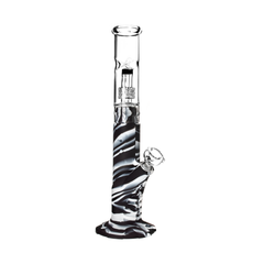 Medusa Customs Silicone Straight Pipe w/Percolator Bong - Discreet Smoker