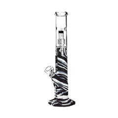 Medusa Customs Silicone Straight Pipe w/Percolator Bong - Discreet Smoker