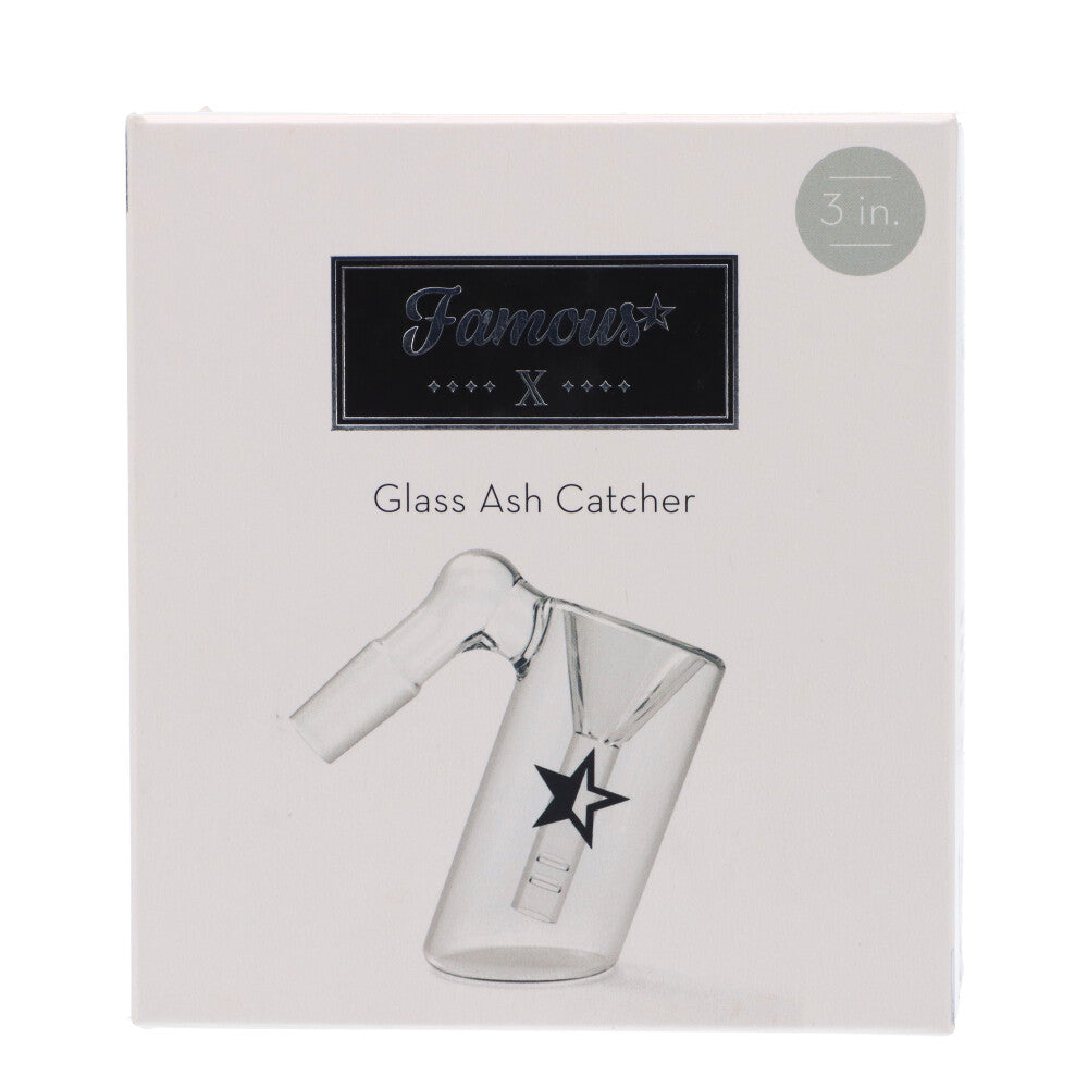 Famous X 45 Degree Glass Ash Catcher - Discreet Smoker