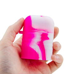 Silicone Dugout One Hitter Set Pink - Discreet Smoker